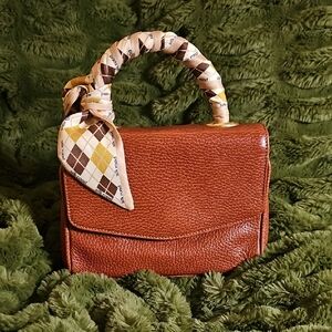 Elegant Brown Leather Handbag